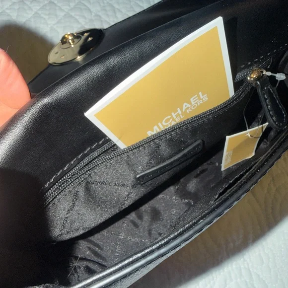 Michael Kors Jessie Black Leather Crossbody - Picture 4 of 5